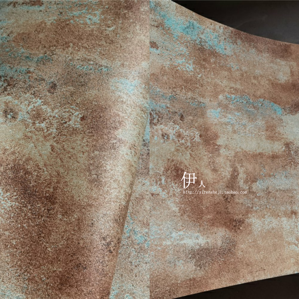 设计师锈迹 沉船高档痕迹纸布料 面料肌理造型时装服装锈迹