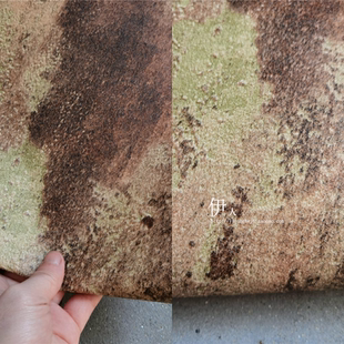 铜绿时装面料 做旧创意造型纸布 肌理布料礼服舞台时装进口发霉