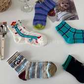 5双装 春夏新款 儿童韩系网眼无骨短袜男女童透气薄棉袜子宝宝袜子