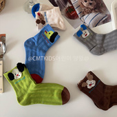 5双装 26春夏儿童韩系卡通薄棉短袜男女童无骨棉袜宝宝袜子学生袜