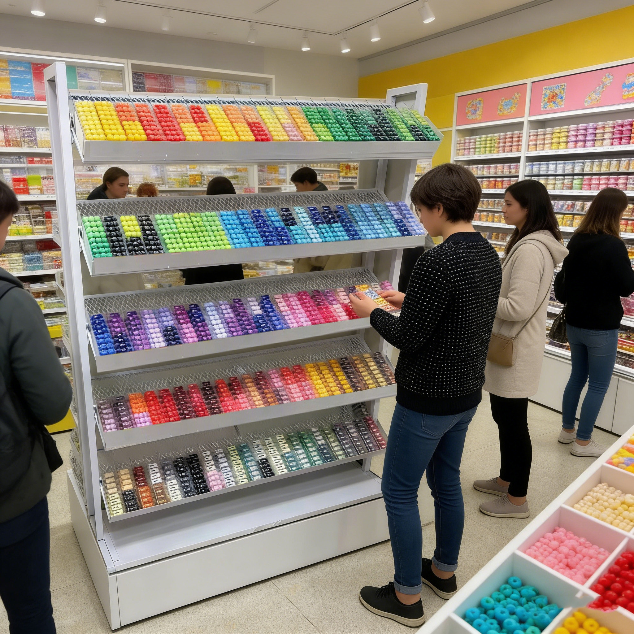 拼豆收纳架置物架透明整理架米珠材料包分装收纳瓶拼豆收纳展示架