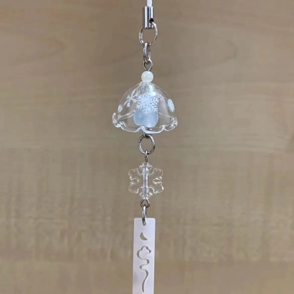 【蓝珠雪花风铃】挂件钥匙扣钱包挂绳咕本链蓝珠子手机链包包挂饰