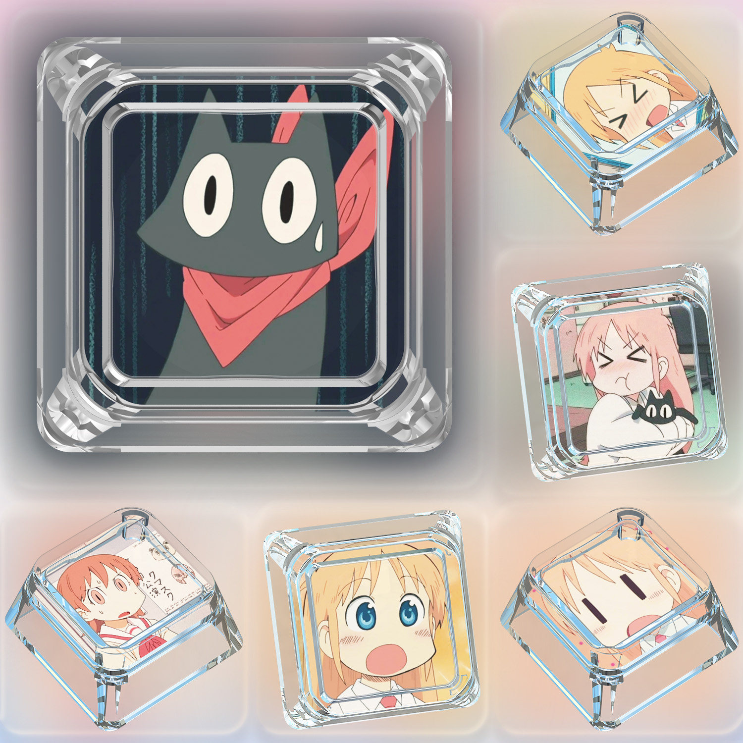 京阿尼相生佑子键帽单个卡通可爱动漫机械键盘可定制DIY透明键帽