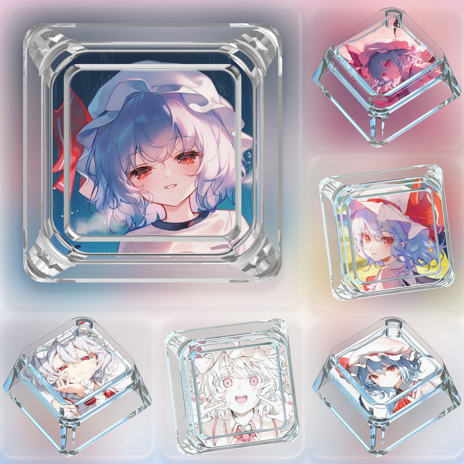 东方project蕾米莉亚键帽单个卡通可爱二次元机械键盘透明ESC键帽