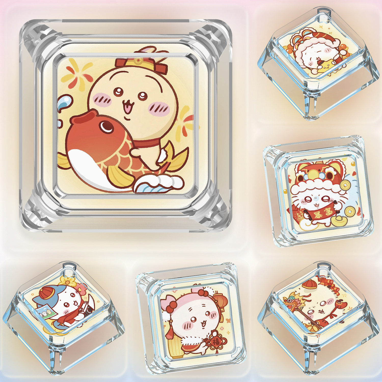 锦鲤乌萨奇键帽单个卡通可爱吉伊卡哇暴富飞鼠新年机械键盘键帽,电脑硬件/显示器/电脑周边,键帽,淘宝优惠券,粉丝福利购,淘宝优惠卷