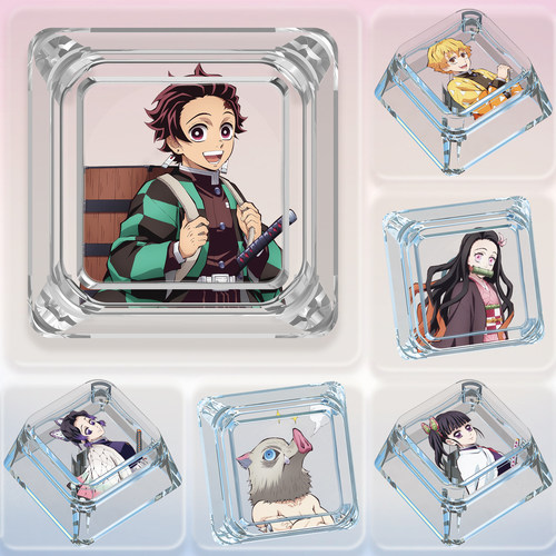 航空母键鬼灭之刃个性键帽单个wooting动漫透明炭治郎机械键盘帽