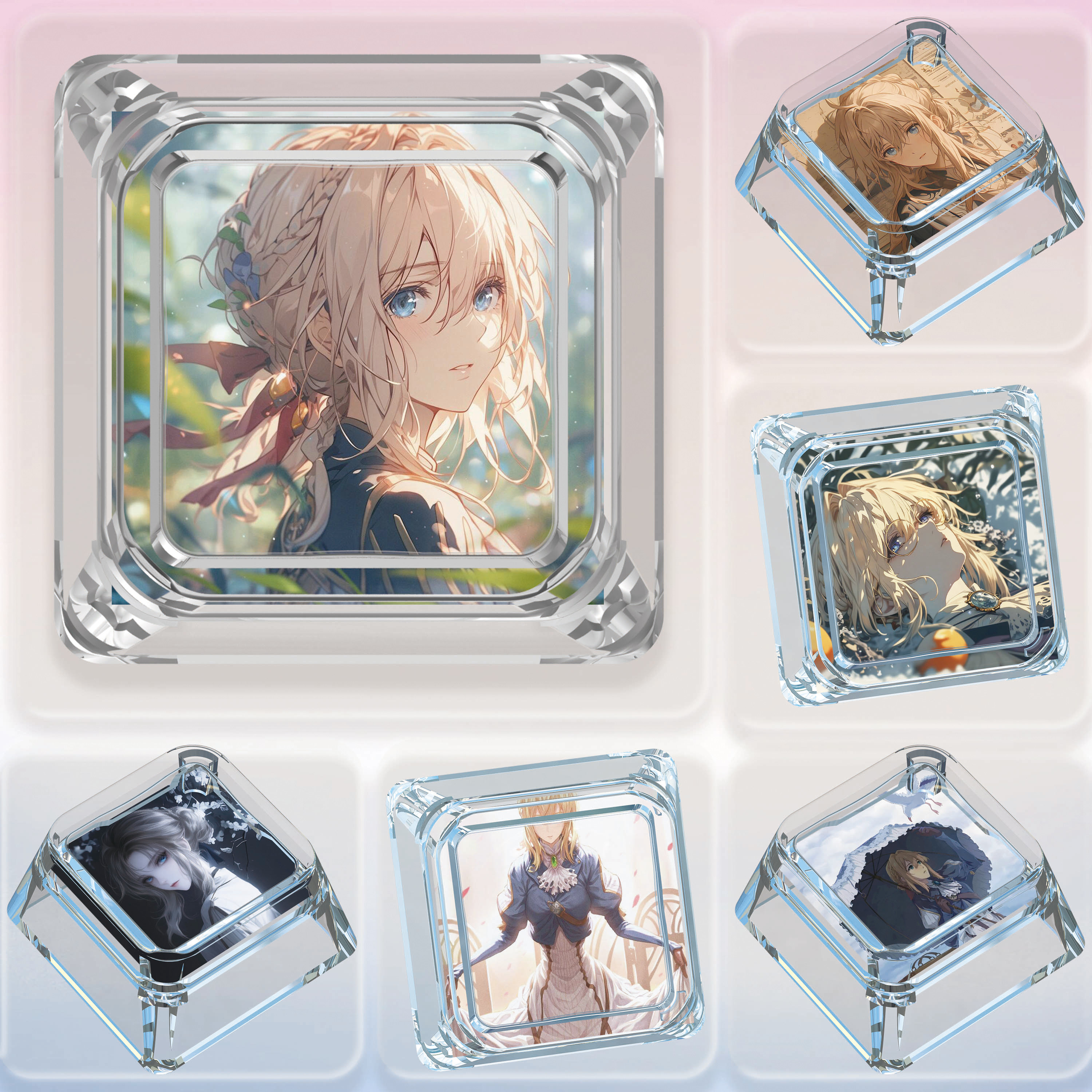 紫罗兰薇尔莉特键帽二次元个性单个透明机械键盘wooting键盘帽,电脑硬件/显示器/电脑周边,键帽,淘宝优惠券,粉丝福利购,淘宝优惠卷