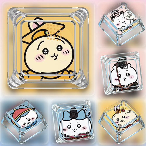 乌萨奇宫廷键帽单个吉伊卡哇小八创意十字轴卡通可爱透明机械键盘