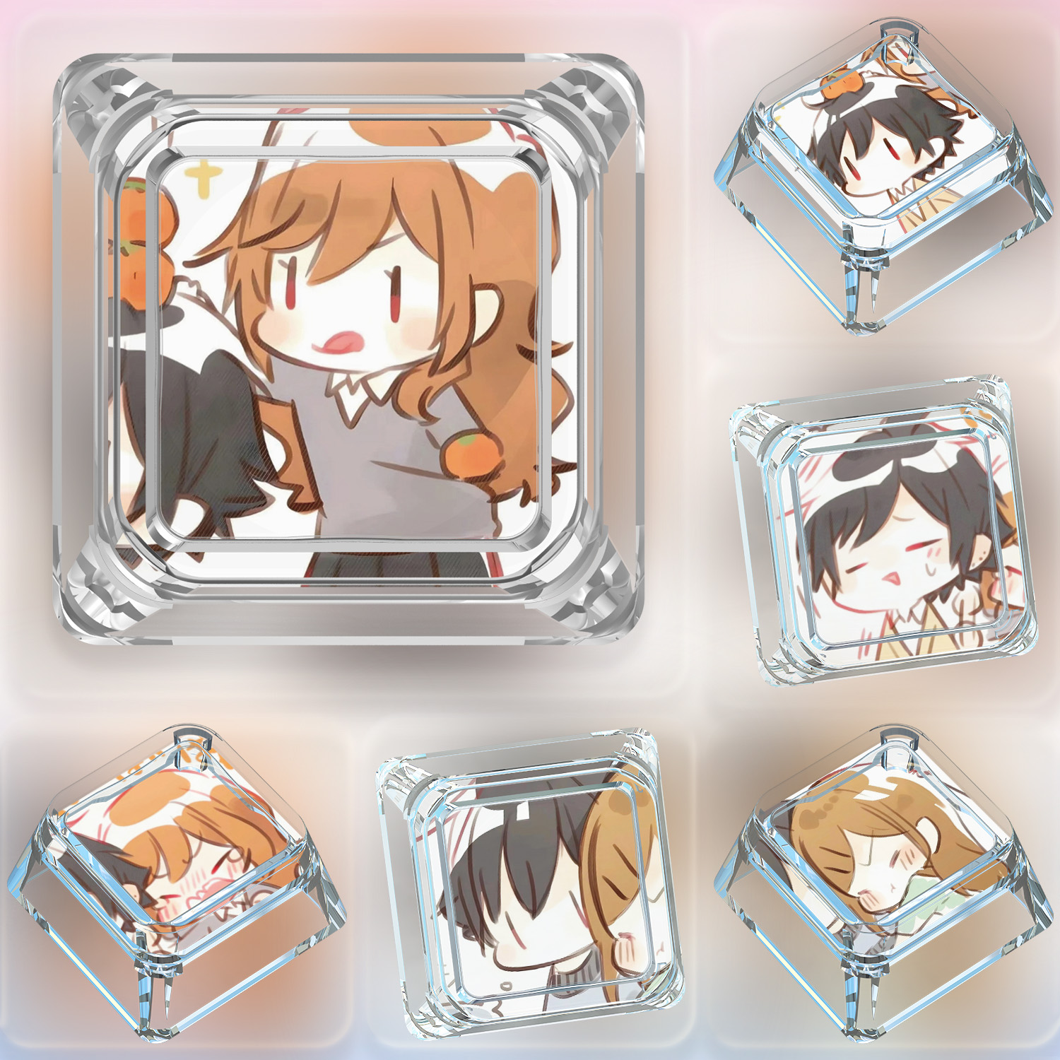 堀与宫村键帽单个卡通可爱动漫情侣十字轴游戏机械键盘PC透光键帽