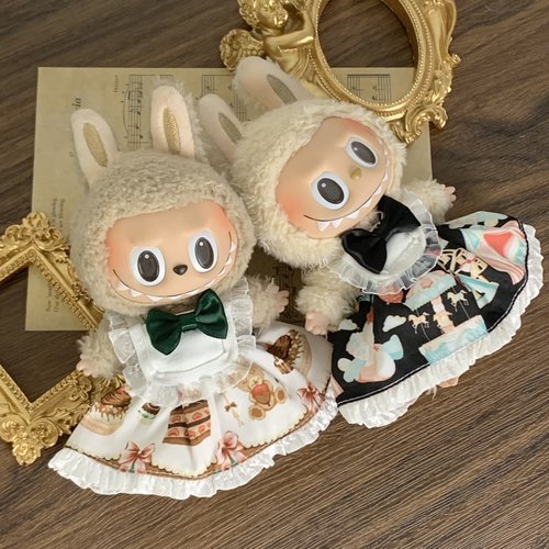 lo裙POPMART拉布布衣服17cm挂件搪胶labubu毛绒玩偶公仔换装着替