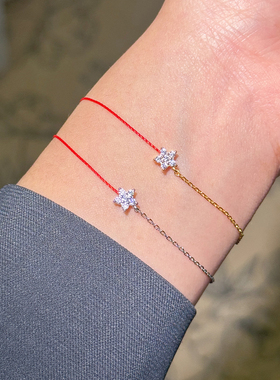 本命年星星小红绳女转运红绳手链