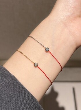 HOUHOU法国月老巴黎小圆钻红绳