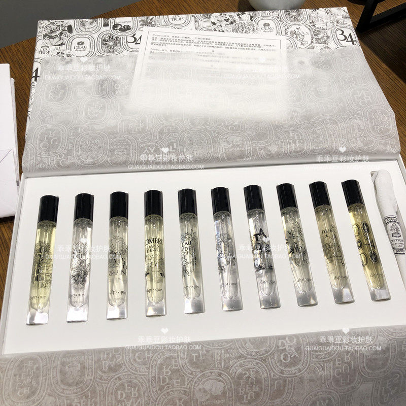 diptyque蒂普提克 香水7.5ml 便携式10支套装 玫瑰 檀道 东京柑橘