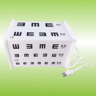 视频同款盒子视力表力木视力训练目标，保护视力旋转式灯箱视力表