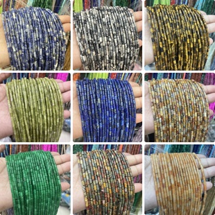 3*6mm圆管圆柱桶珠 天然水晶玛瑙散珠串珠 diy耳饰手链饰品配件