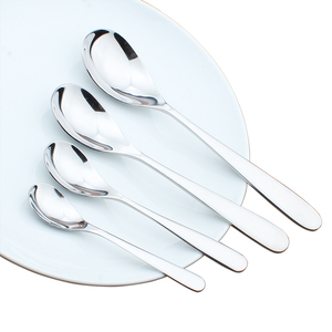 创意不锈钢汤勺咖啡搅拌勺小勺子饭勺调羹汤匙茶匙冰激凌家用餐具
