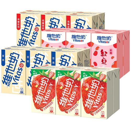 维他奶低糖红豆豆奶250ml*6盒