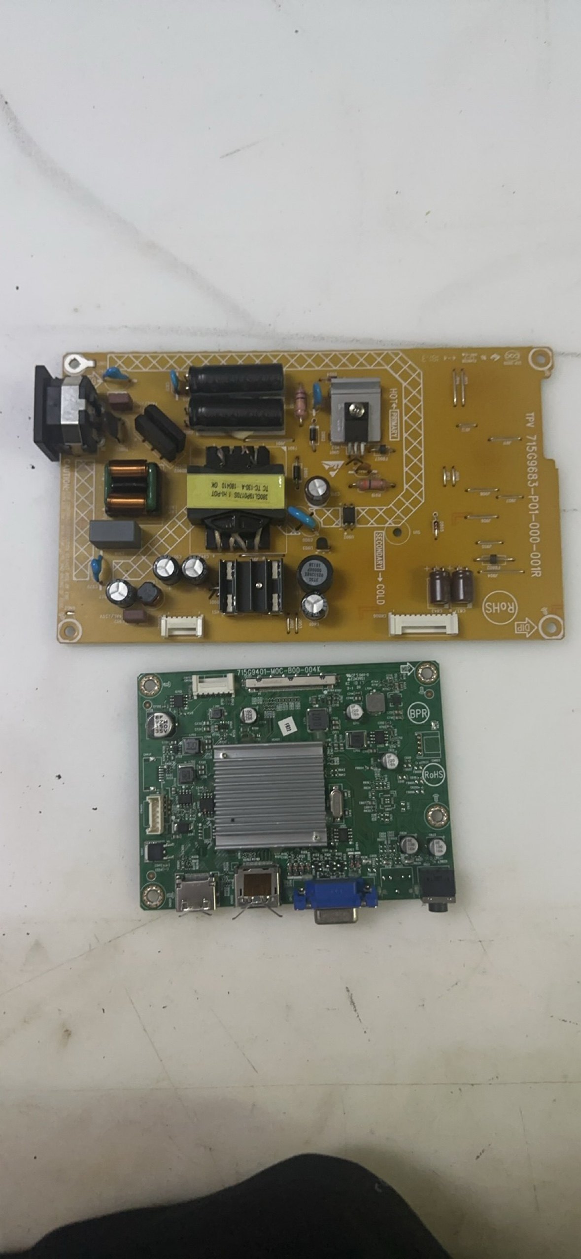 AOC CQ32V1DS驱动板 CQ32V1DS电源板 C32V1 715G9683 715G9401 - 实物图