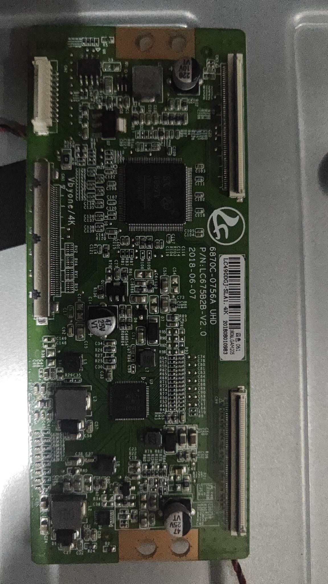 组装机逻辑板6870C-0756A LC6752B-V2.0  4K LC490DGJ-SLA1 四色