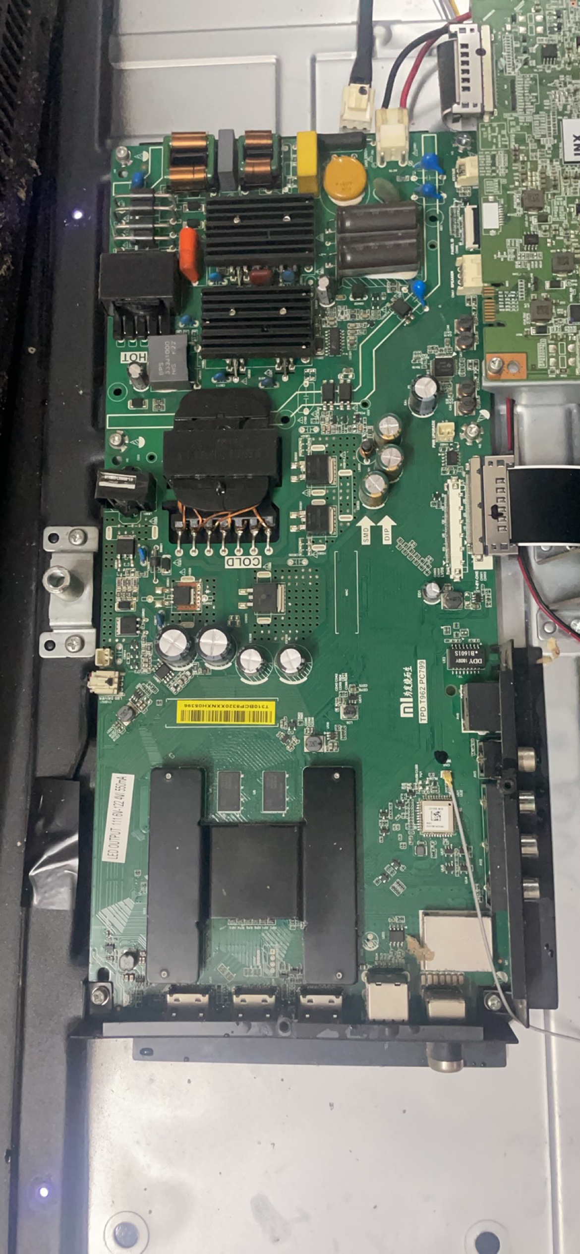 小米L50M5-AD主板TPD.T962.PC799 111.6-122.4屏V500DJ6测好