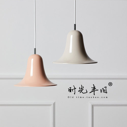 包豪斯奶油风床头卧室铃铛吊灯