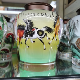 冀派衡水特产内画茶叶罐高度16厘米厚13厘米客厅摆送朋友外国友人