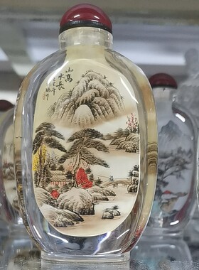 冀派衡水特产内画鼻烟壶纯手工绘制山水画及各种图案支持定制