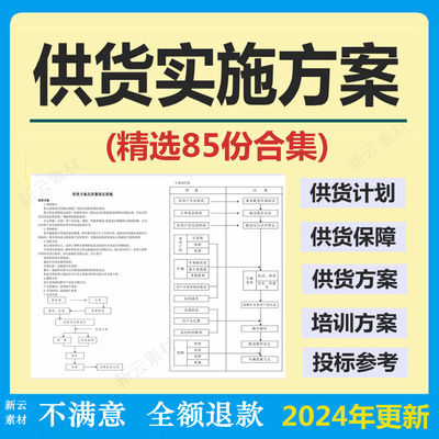 设备供货计划货物运输质量保障措施培训服务组织实施方案技术文件