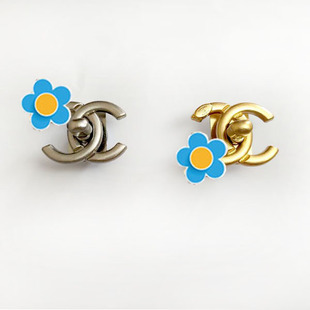 双C锁 女包DIY箱包配件 小香风锁 编织包五金 背包手袋拧锁