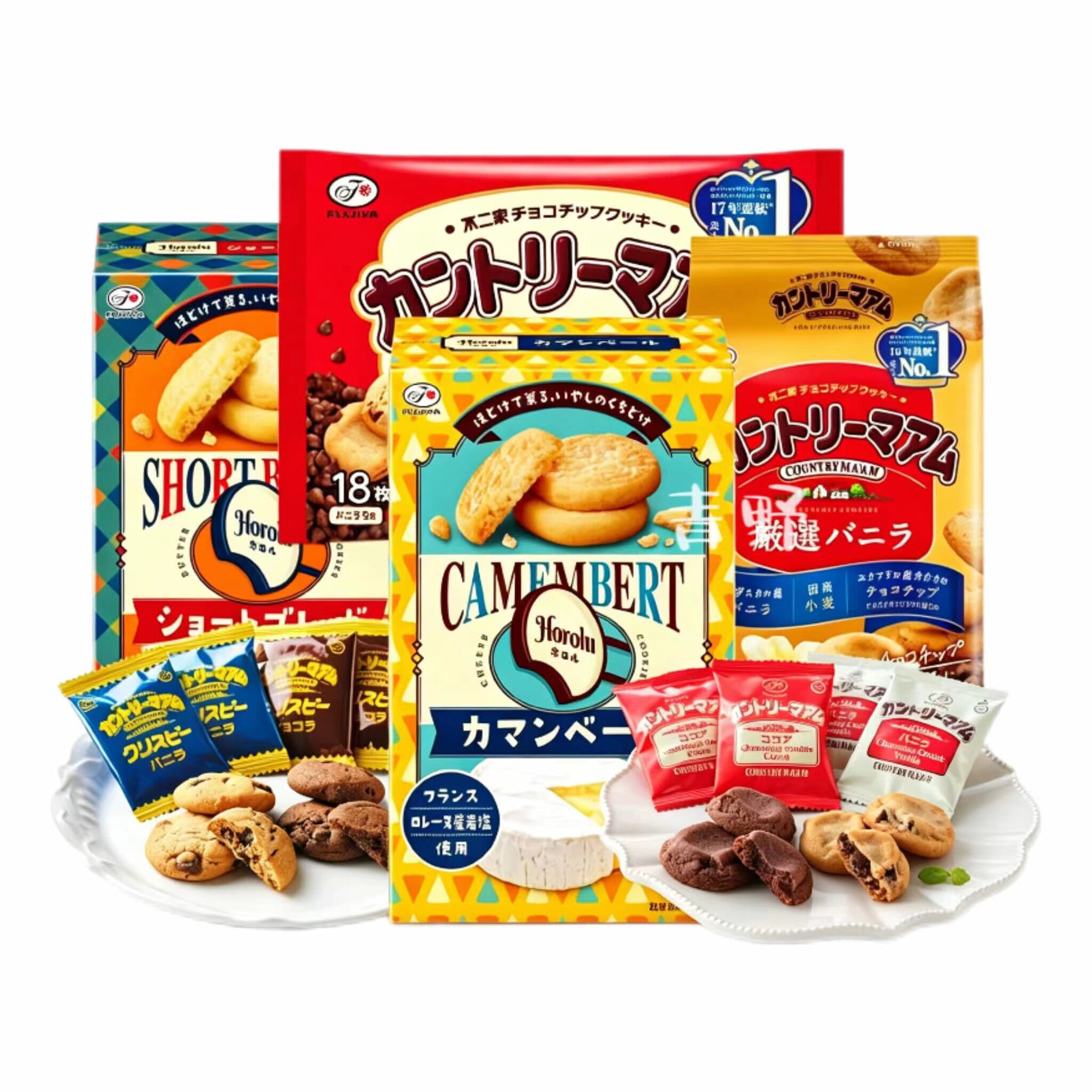 日本直邮不二家软曲奇千层酥牛奶黄油香草蔬菜味全麦饼干解馋零食