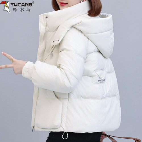 啄木鸟棉服女款2025新款冬装时尚休闲宽松加厚保暖棉衣棉袄外套女