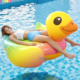 儿童成人水上大黄鸭充气船泳池漂浮玩具坐骑小鸭子浮排游泳圈神器