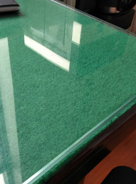 办公桌绿色桌面毯桌垫玻璃板下背景桌布条纹绿毯圆桌养眼绿垫毯布