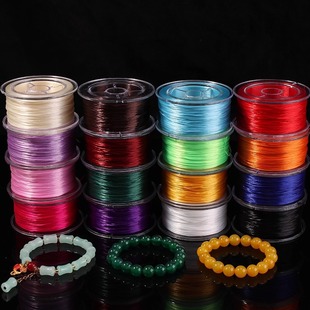 手链串珠专用进口弹力绳透明鱼丝线扁丝弹力线高端耐磨皮筋文玩绳