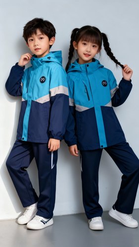 中小学生冲锋衣三件套冬季校服初高中生加绒加厚户外运动团体班服