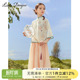 中国风儿童大童旗袍两件套裙夏装 女童套装 新款 汉服2026夏季 新中式