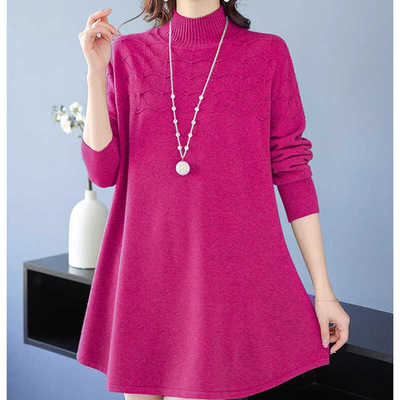 半高领新品针织羊毛衫连衣裙