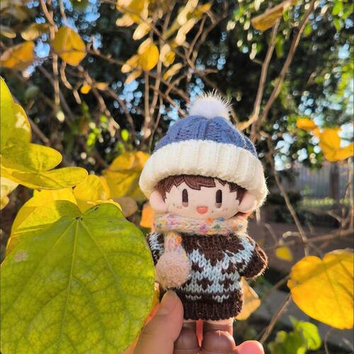 薄荷生巧娃衣适配Dimoo新生日记可爱冬日毛线帽围巾配饰套装