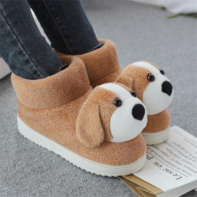 带跟棉拖鞋拖鞋卡通冬季
