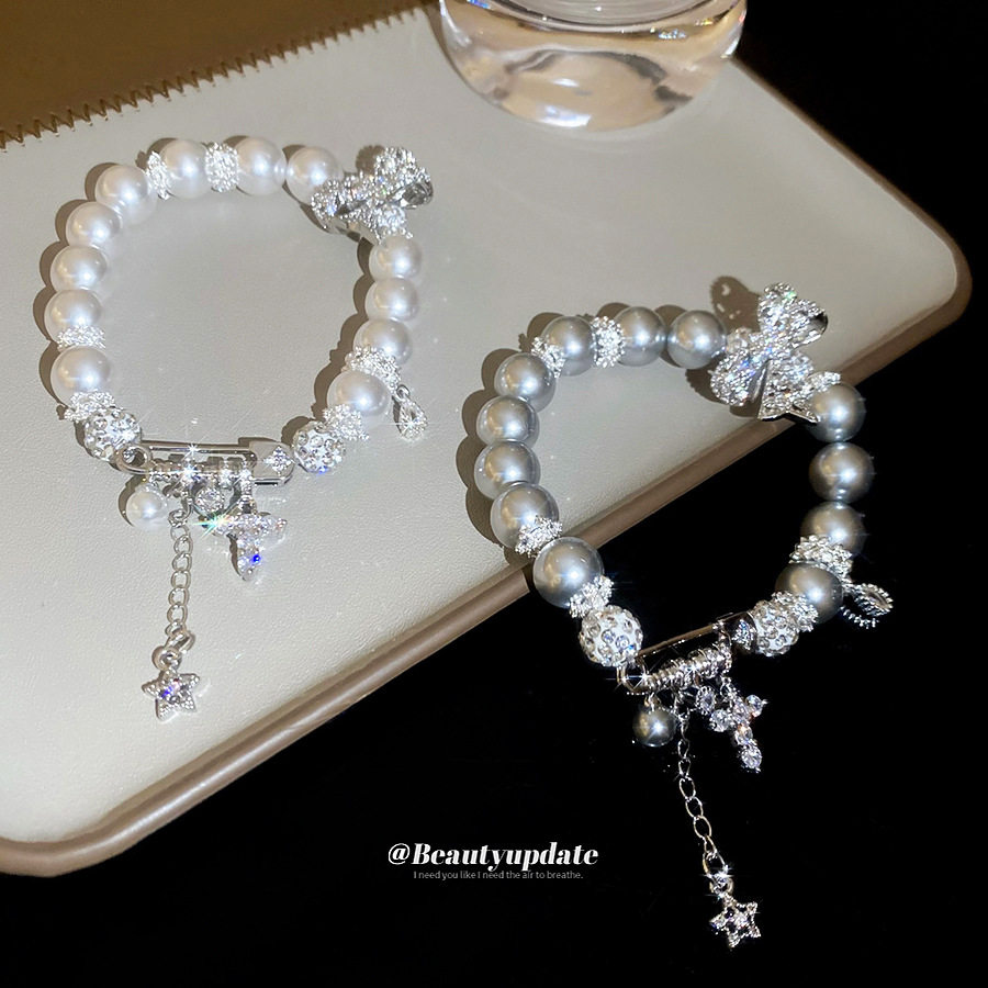 锆石蝴蝶结十字架珍珠手链轻奢高级感手环小众优雅气质百搭手饰女,饰品/流行首饰/时尚饰品新,手链,淘宝优惠券,粉丝福利购,淘宝优惠卷