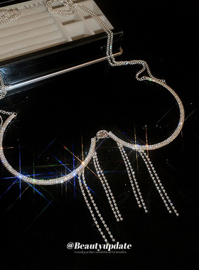 新潮镶钻欧美流苏身体链