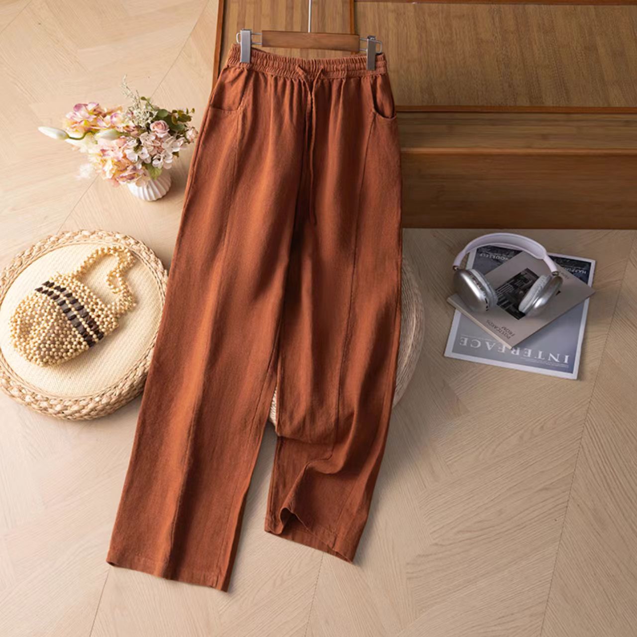 2025秋季新款6支汉麻休闲裤