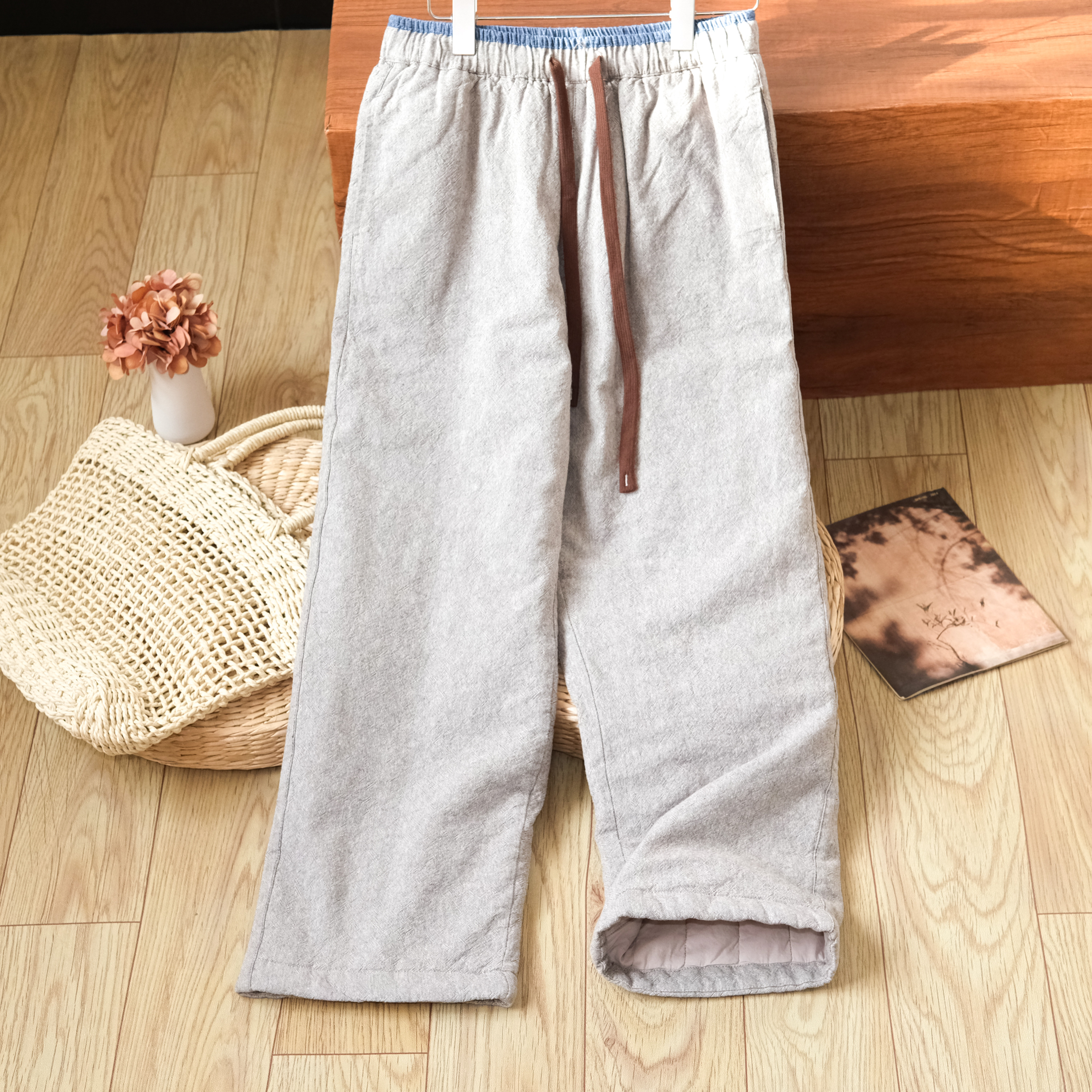 2025冬季新款汉麻棉裤
