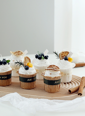 仿真纸杯蛋糕模型 礼帽杯子蛋糕布置拍摄道具 甜品台橱窗装饰摆件