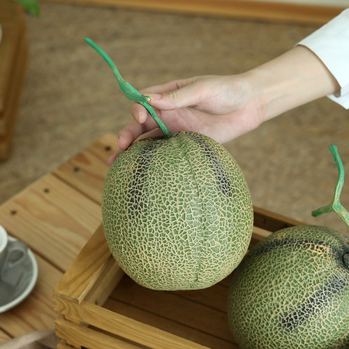 仿真哈密瓜模型橱窗水果装饰品