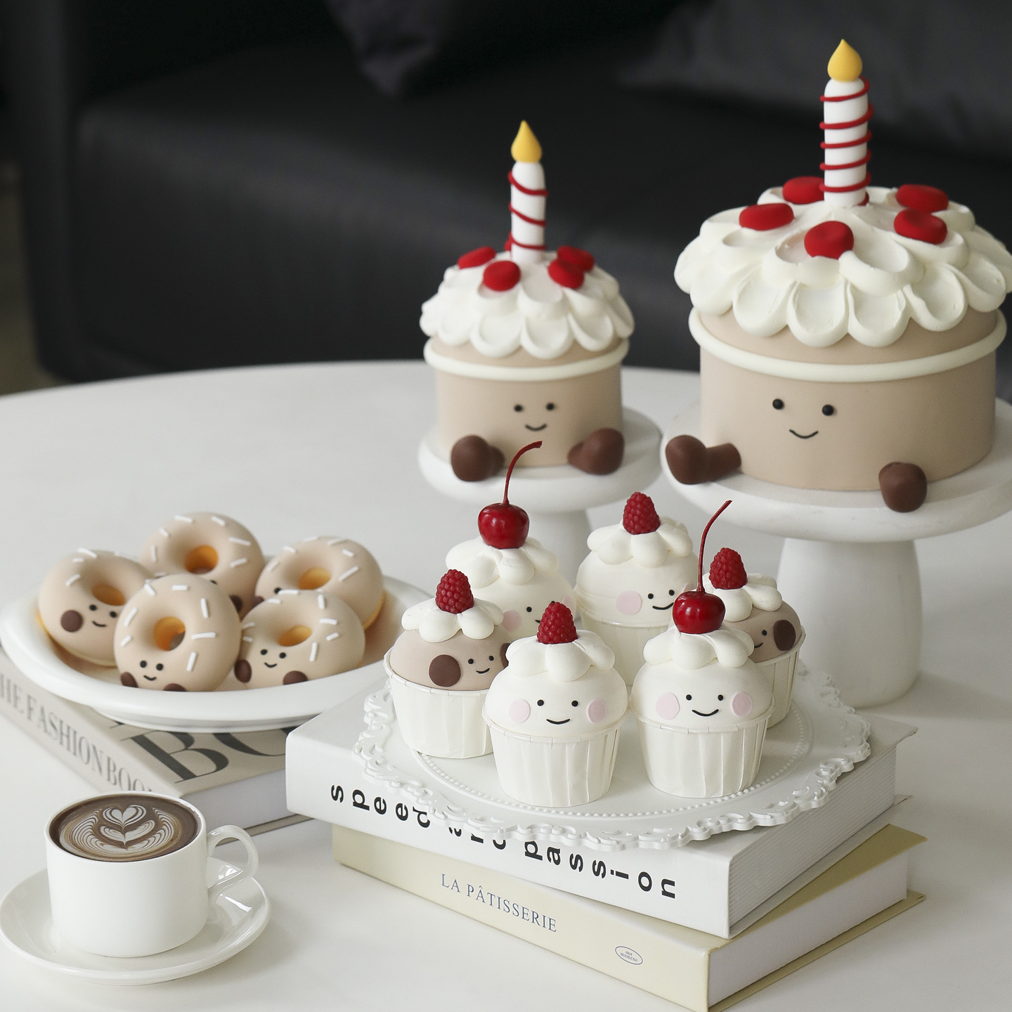 可爱卡通造型蛋糕甜品台摆件宝宝宴仿真蛋糕模型创意生日蛋糕模型