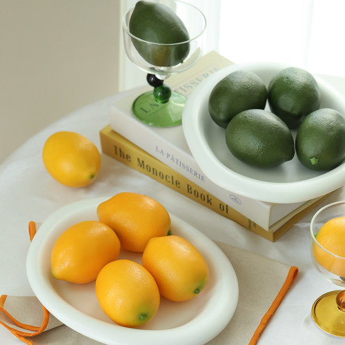 仿真柠檬模型样板间餐厅软装道具