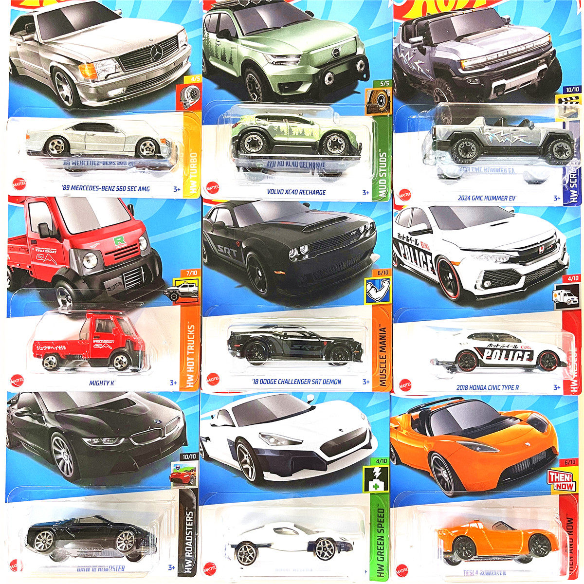 HOTWHEELS 핫휠 합금 스포츠카 2023NMLKJHG 배치 스피드마스터 포르쉐 아우디 부가티