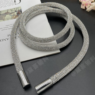 110厘米长满钻水钻blingbling亮闪钻绳diy卫衣帽带腰带装饰饰品