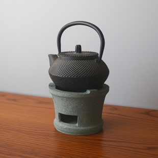 青石炭炉茶炉雕刻底座功夫茶道茶桌禅房玄关佛堂家居装饰摆件
